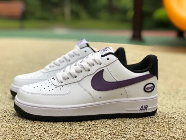 Af1 bianche viola basse Nike Air Force 1 Low Hoops AF1 scarpe casual antiscivolo DH7440-100