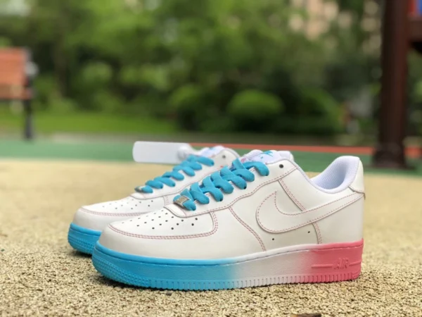 AF1 bianche blu rosa basse Nike Air Force 1'07 stussy AF1 Air Force One sneakers basse da uomo af1234-006