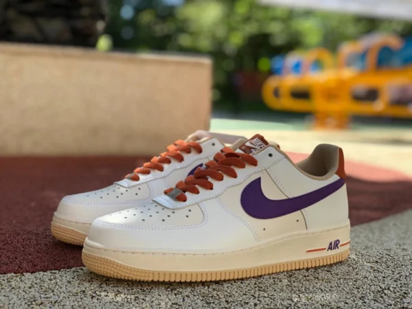 AF1 bianco sporco viola arancione basso Nike Air Force 1'07 AF1 Air Force One sneakers basse da uomo CW3388-205