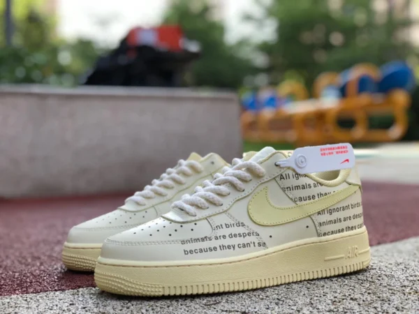 af1 off-white giallo basso Nike Nike AIR FORCE 1 '07 sneakers Air Force One da uomo autunno nuove cw2288-111