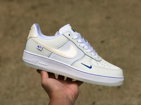 AF1 off-white linea blu bassa Nike Air Force 1 Low AF1 off-white scarpe da ginnastica casual basse FB1839-111