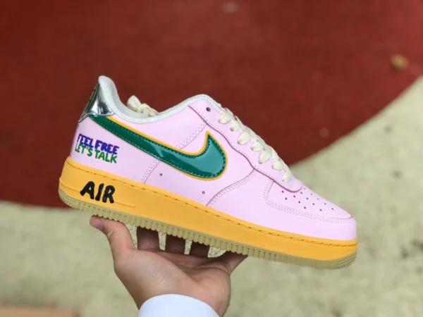 AF1 rosa blu verde anatra mandarina Nike Air Force 1 "Feel Free" rosa blu DX2667-600