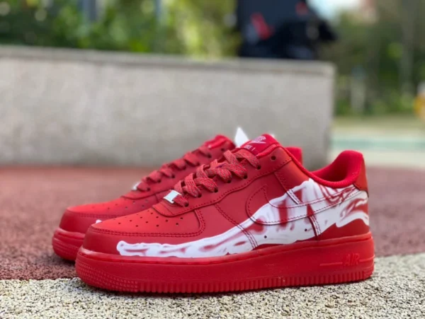 AF1 big red bone nike Air Force 1'07 Low big rosso trasparente osso X-ray Halloween colore limitato Air Force 1 sneakers basse CU8067-600