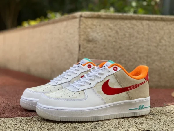 Air Force Bianche Arancioni Anno del Coniglio Nike Air Force 1 Nike AF1 Air Force One Year of the Rabbit Bianche Arancioni FD4205-1