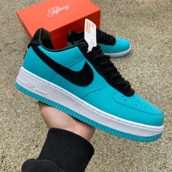 Air Force Lan Tiffany T IFFANY & CO./Tiffany x Nike Air Force1 LOW "11837" Tiffany sneakers retrò alla moda per uomo e donna, nero Tiff