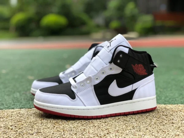 aj1mid nero e bianco rosso puro originale Air Jordan 1 Mid AJ1 nero e bianco mid-top retrò scarpe da basket DD9338-016