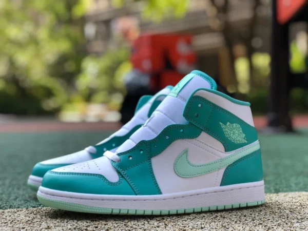 aj1mid Tiffany puro originale Air Jordan 1 Mid AJ1 verde menta piccole scarpe da basket retrò Tiffany mid-top DV2229-300