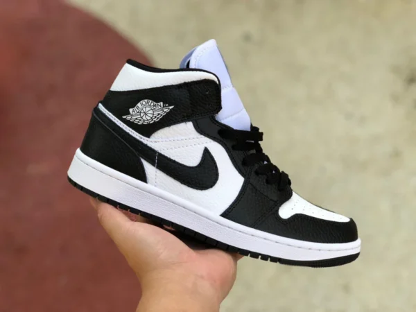 aj1mid bianco e nero yin e yang Air Jordan 1 AJ1 bianco e nero yin e yang panda uomo e donna scarpe casual alte DR0501-101