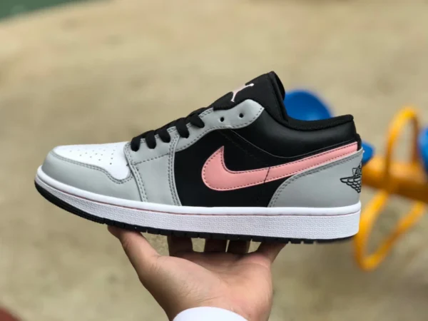 aj1 nero e grigio rosa basso Air Jordan 1 basso AJ1 nero e grigio rosa sneakers basse casual alla moda da uomo blu 553558-062