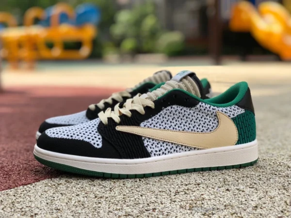 aj1 barb treccia bassa bianca e verde AIR JORDAN 1 LOW Flyknit AJ1ts treccia bassa dm7866-316