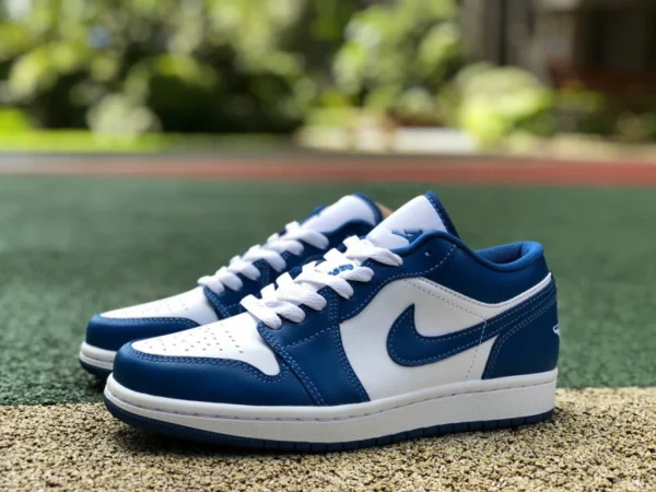 aj1 bianco blu basso puro originale Air Jordan 1 Low Marina Blue AJ1 scarpe da basket bianche e blu DC0774-114