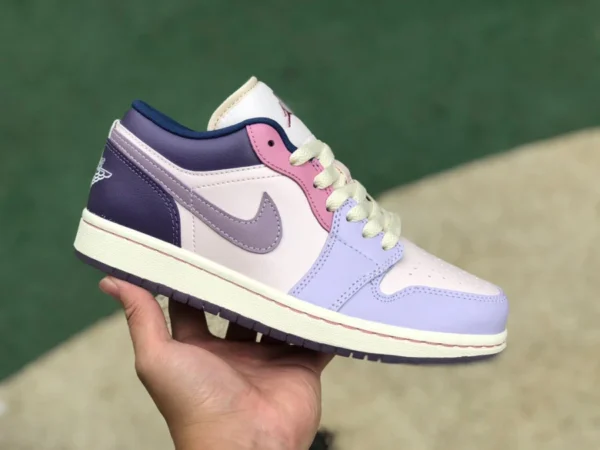 aj1 rosa viola basso puro originale Air Jordan 1 Low AJ1 Pasqua rosa viola scarpe da basket basse da donna DZ2768-651