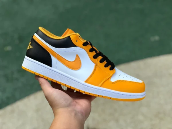 aj1 giallo bianco nero basso puro originale Air Jordan 1 Low Taxi giallo bianco basso top scarpe da basket retrò 553558-701