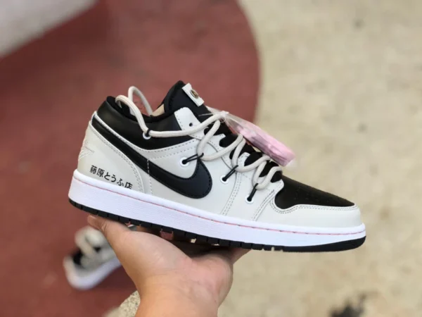 aj1 cinturino bianco e nero basso Air Jordan 1 Low AJ1 scarpe da basket sportive retrò basse da uomo con cinturino bianco, nero e rosa 553558-062