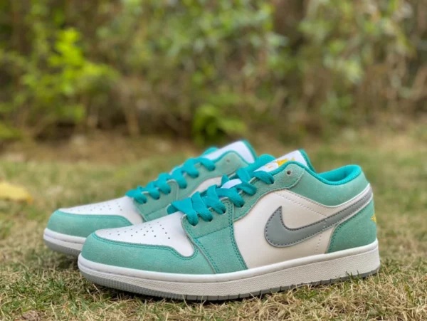 aj1 Tiffany basso puro originale Air Jordan 1 Low AJ1 smeraldo giada blu bianco verde DN3705-301