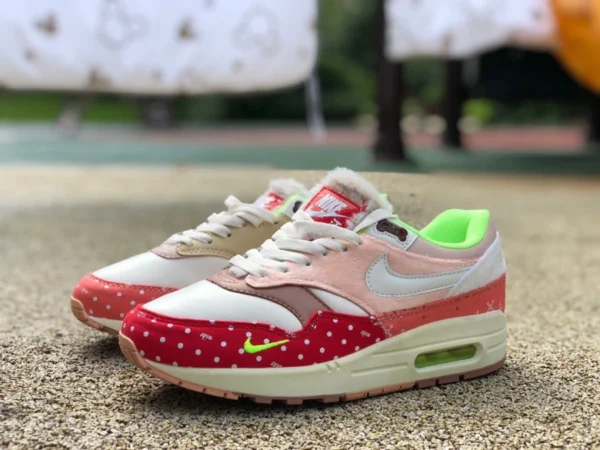 Max1 rosso kaki Nike Air Max 1 PRM Scarpe da corsa per cani che abbaiano con cuciture colorate per cani pastorali cinesi DR2553-111