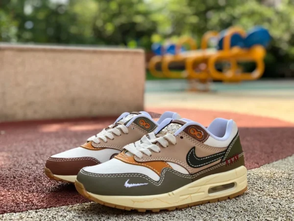 Max1 bianca marrone verde Nike Air Max 1 bianca marrone verde wabi sabi scarpe da corsa basse casual retrò DQ8656-133