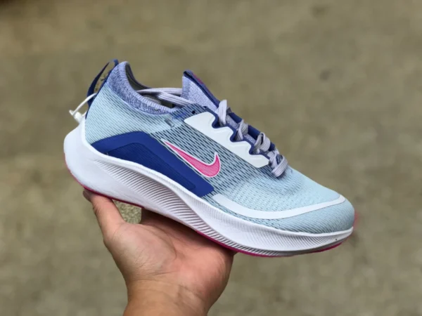 Zoom fly4 bianco blu rosa Nike Zoom Fly 4 Nike ammortizzazione piastra in carbonio maratona uomo e donna running CT2401-003