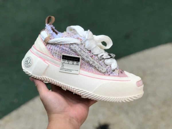 Wu Jianhao 2.0 rosa VESSEL GOP 2.0 MARSHMALLOW Lows "White Tweed" scarpe di tela di tweed bianco marshmallow sensibili alla luce che cambiano colore