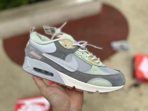 Max90 grigio rosa verde Nike Air Max 1 87 QS Gorge Green scarpe da corsa blu e verdi DV3887-400