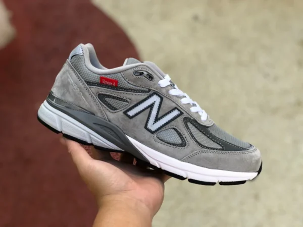 NB990 grigio freddo New Balance 990 V4 40 ° anniversario etichetta rossa limitata scarpe da corsa retrò grigie M990VS4