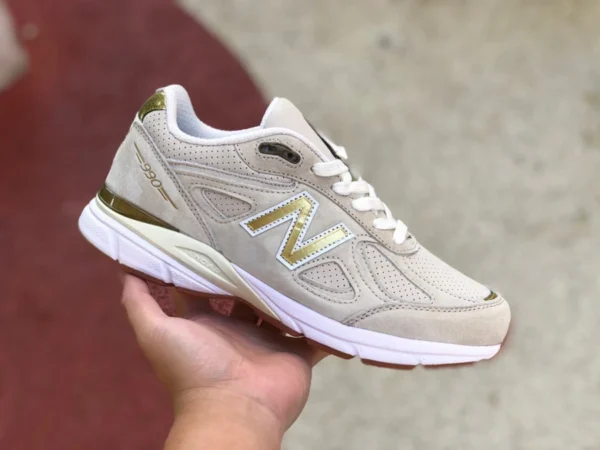 NB990m oro bianco New Balance 990 V4 40 ° anniversario etichetta rossa limitata scarpe da corsa retrò grigie M990AG4