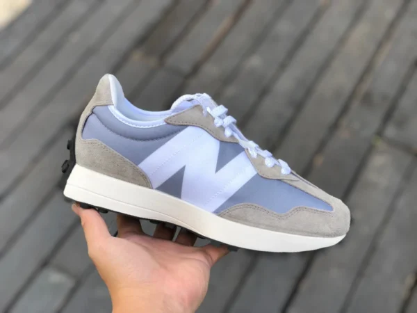 NB327 Yuanzu grigio presidente puro originale New Balance serie NB327 Yuanzu scarpe casual sportive retrò grigie e bianche MS327LAB