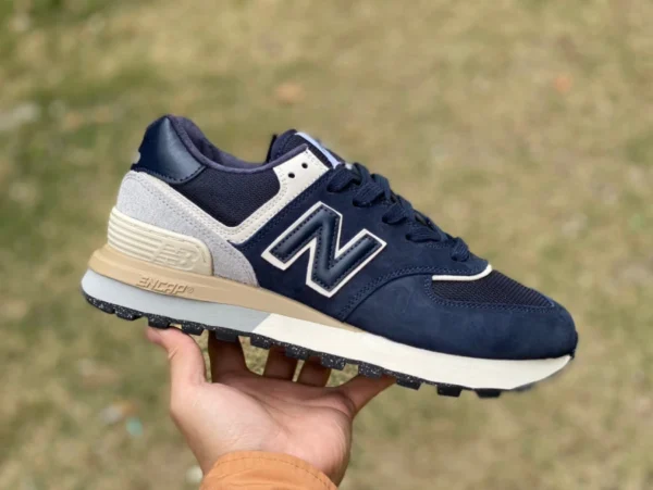 nb574 blu navy New Balance574 sneakers casual traspiranti in mesh di velluto marrone chiaro U574lgbn