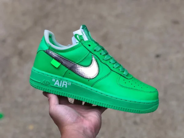 AF1 ow verde congiunto Nike Air Force 1 AF1 Green Art Museum Air Force OW scarpe da ginnastica congiunte Hulk DX1419-300