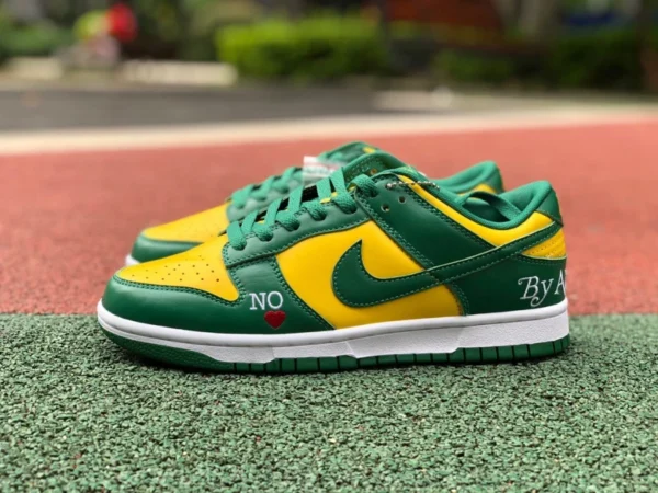 Dunk Brazil love Nike Dunk scarpe da skateboard basse basse brasiliano love verde e giallo do7412-983