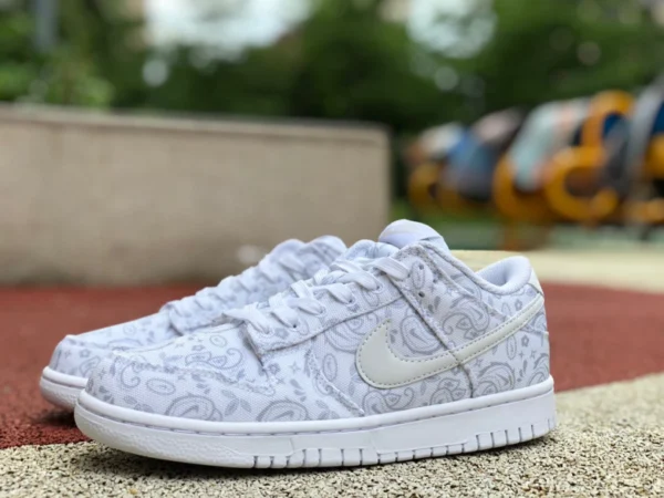 Dunk bianco anacardi fiore basso Nike Dunk Low ESS anacardi fiore casual sneakers retrò antiscivolo DJ9955-100