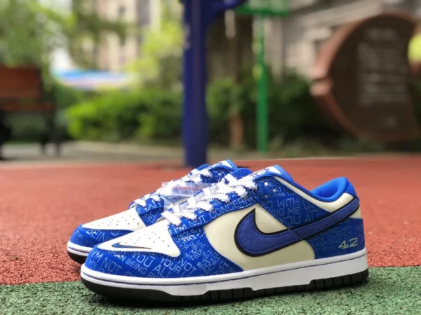 Dunk Bianca e Blu 75° Anniversario Nike Dunk Low 75° Anniversario "Jackie Robinson" Leggenda N. 42 DV2122-400