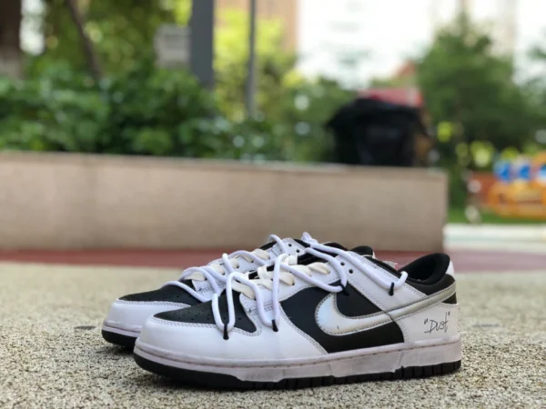 Nike Futura x Nike Dunk Low SB con cinturino Dunk bianco e nero scarpe da skate con cinturino decostruito bianco e nero DJ6188-002