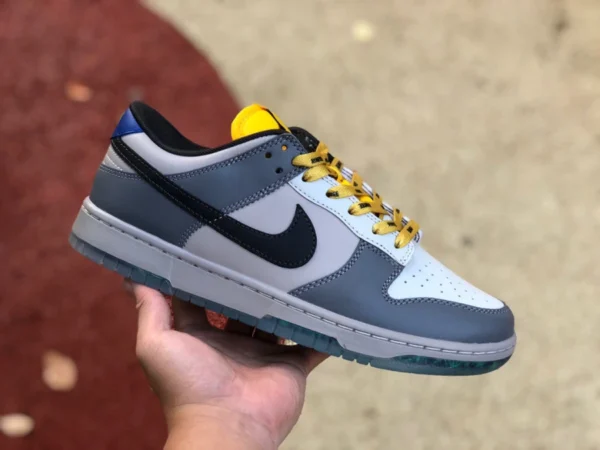 DUNK grigio blu giallo basso Nike Dunk Low Retro "University Blue" grigio blu giallo" fondo in cristallo dr6187-001