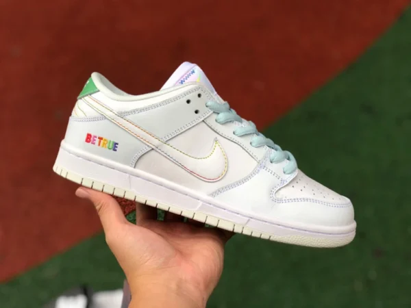 Dunk scratch arcobaleno gradiente basso Nike SB Dunk Low bianco arcobaleno gradiente graffio basso top DR4876-100