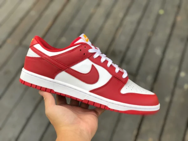 Dunk bianco rosso etichetta gialla puro originale Nike Dunk Low Retro Gym Scarpe da ginnastica casual basse bianche e rosse rosse DD1391-602