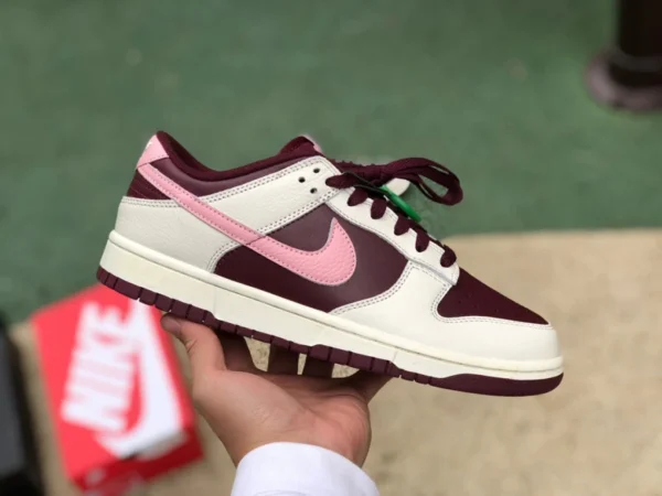 Dunk San Valentino puro originale Nike Dunk Low San Valentino bianco rosa vino rosso casual sportivo tendenza scarpe da skateboard basse DR9705-100