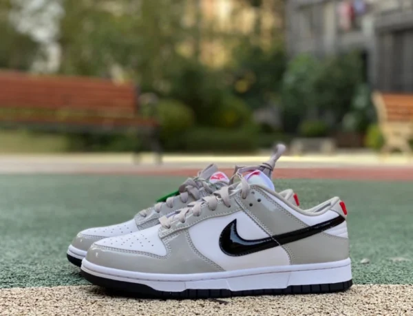 Dunk in vernice grigia e bianca bassa pura originale Nike Dunk Low ESS Light Iron Ore sneakers grigie e bianche DQ7576-001