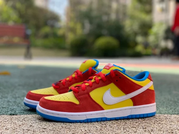 Dunk Simpson puro originale Nike SB Dunk Nike dunk giallo arancione Simpson sneakers basse retrò casual BQ6817-602