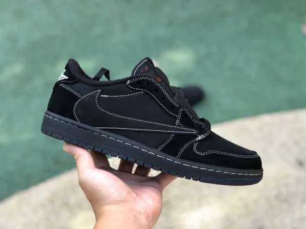 aj1 Barb Low Black Cat Pure Originale Travis Scott x Air Jordan 1 Low OG "Black Phantom" Barb 5.0 DM7