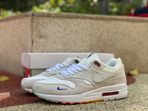 Max1 Bianche Grigie Nike Air Max 1 PRM Retro Scarpe da corsa casual basse da donna FB4959-121