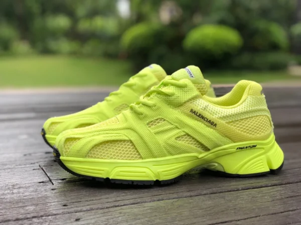 Balenciaga verde fluorescente Balenciaga Phantom scarpe da corsa sportive basse alla moda lavate resistenti all'usura antiscivolo nere Black Warrior