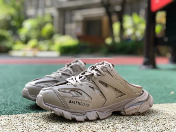 Balenciaga half drag, dai un'occhiata alle scarpe da papà kaki Balenciaga/Balenciaga 21 nuove scarpe da mulo Track per uomo e donna, scarpe casual half drag