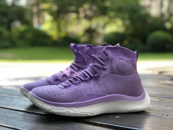 Under Armour Curry 4a generazione viola e bianco Under Armour Curry 4 Flotro Curry 4a generazione replica alta pratica scarpe da basket resistenti all'usura 3024861-500