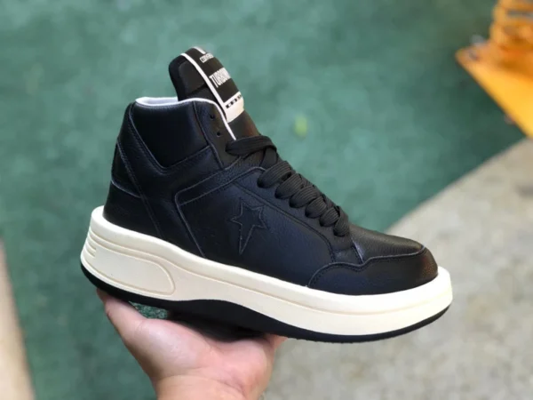 Converse modello congiunto alto bianco e nero Rick Owens DRKSHDW x Converse Turbodrk Weapon modello congiunto scarpe da basket retrò alte antiscivolo resistenti all'usura per uomo e donna