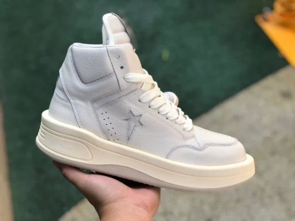 Converse modello congiunto alto bianco sporco Rick Owens DRKSHDW x Converse Turbodrk Weapon modello congiunto scarpe da basket retrò alte antiscivolo resistenti all'usura per uomo e donna