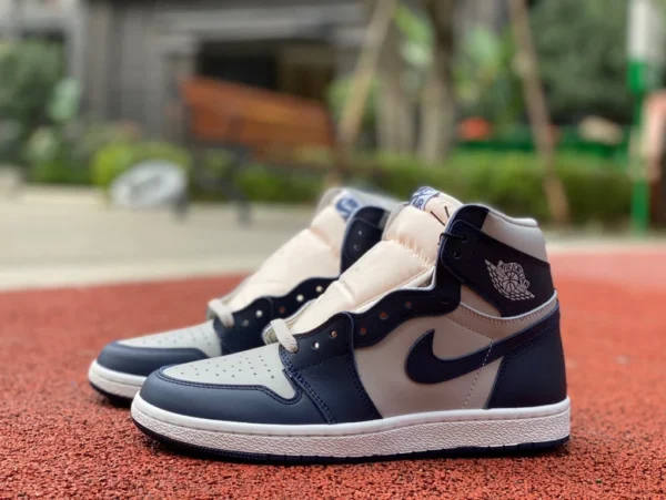 aj1 Georgetown alta versione più conveniente Air Jordan1 High 85 AJ1 alta Georgetown bianco e blu retrò BQ4422-400