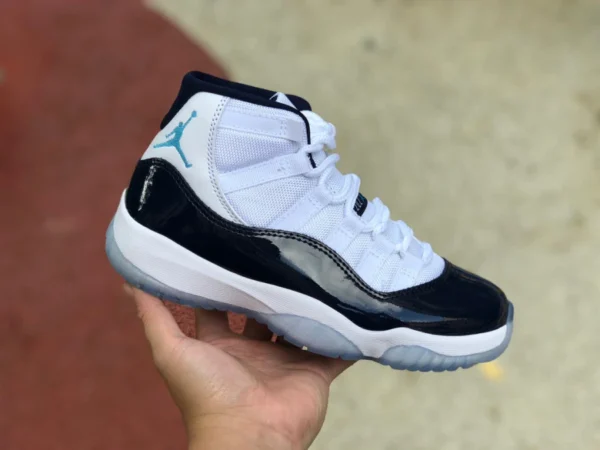 aj11 blu notte Air Jordan 11 AJ11 blu notte bianco blu UNC paio di scarpe alte 378037-123