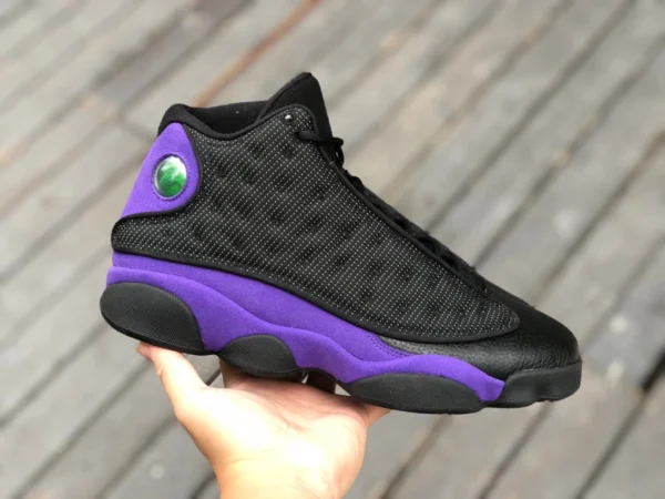 aj13 nero e viola 3M primo strato piastra in vero carbonio Air Jordan 13 Court Purple AJ13 scarpe da basket nere e viola DJ5982-015