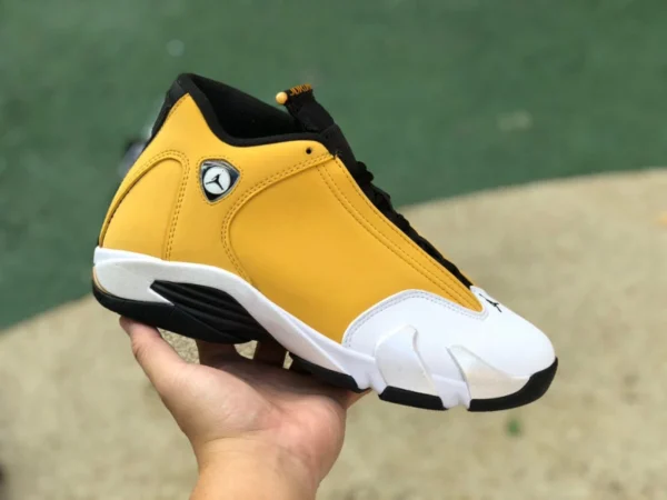 aj14 bianco e nero giallo Ferrari Air Jordan 14 Retro Ginger AJ14 Joe 14 scarpe da basket gialle bianche e nere 487471-701